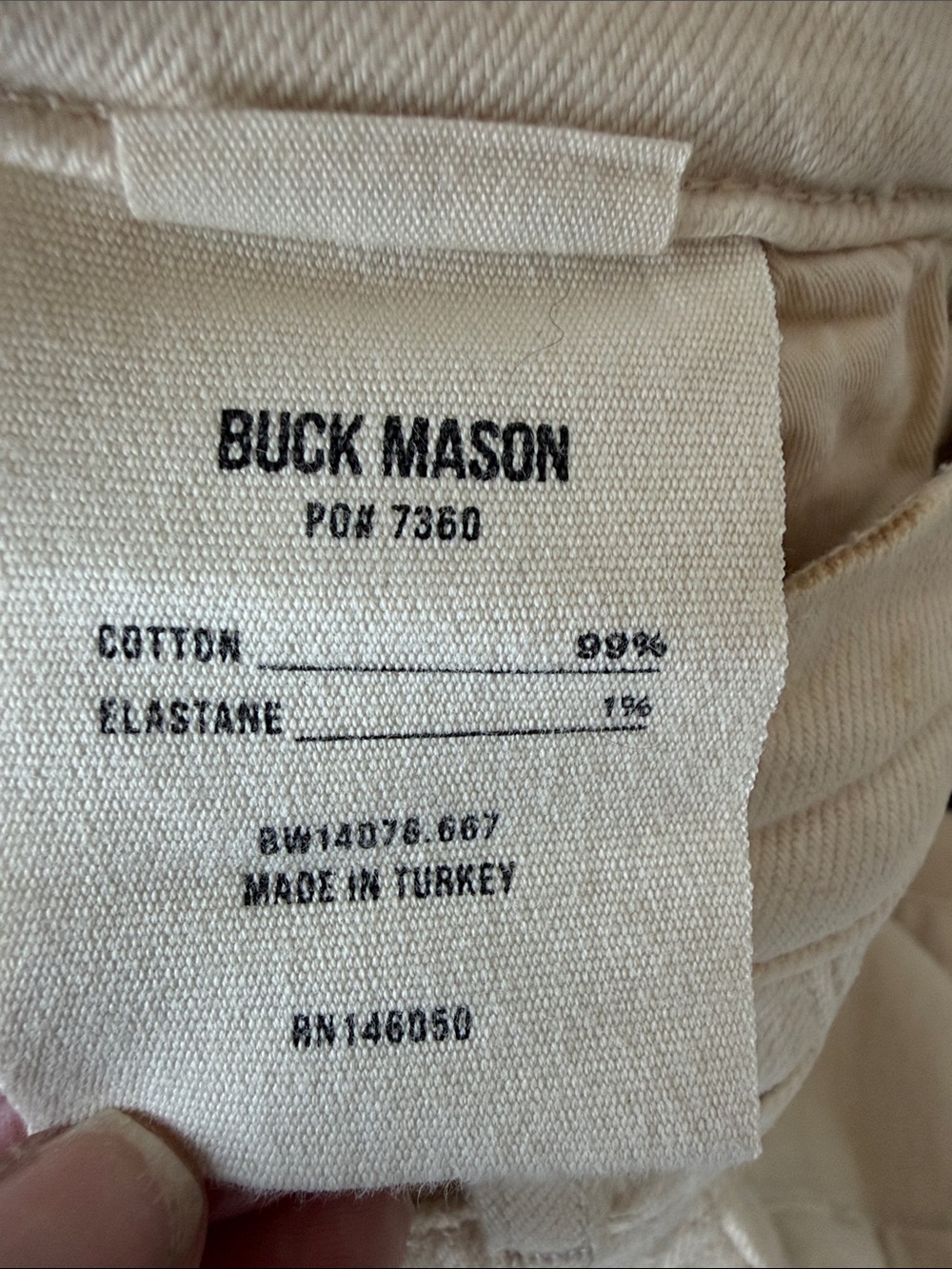 Buck Mason Natural Stretch Ridge Twill Rider High Rise Straight Jeans - Picture 7 of 7
